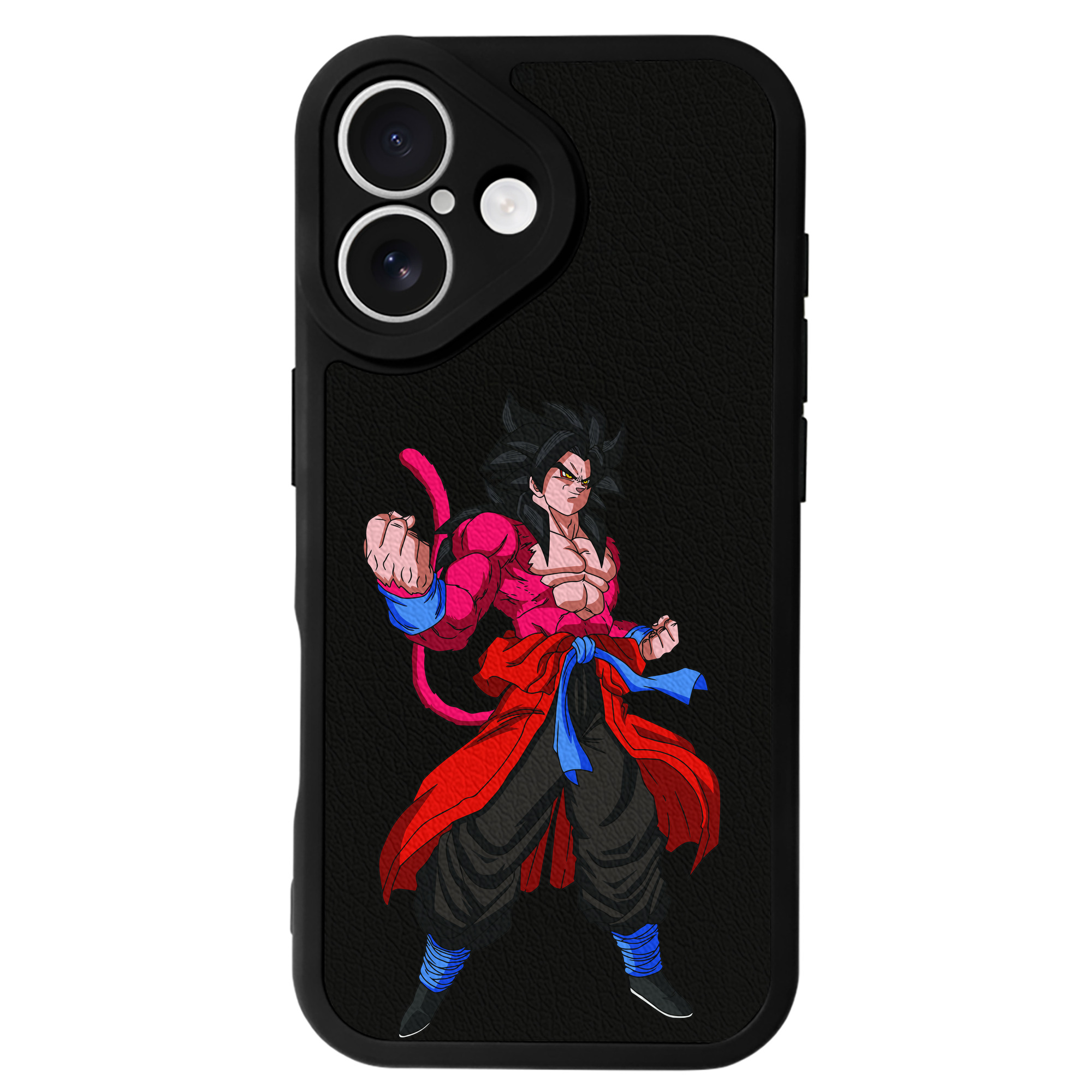 （画像用） ドラゴンボール 孫悟空（そん ごくう）Son Goku カカロット DRAGON BALL Kakarotto 【iPhone 16シリーズ対応】シリコンスマホケース（レザー調） 材質：シリコン